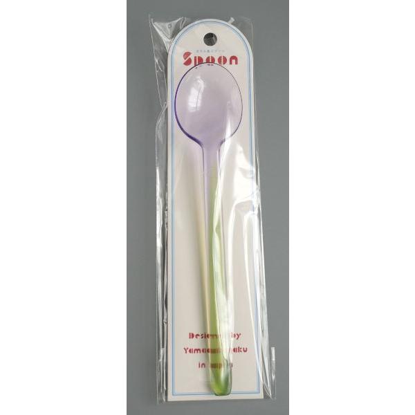 ガラス風スプーン POPカラー 17.7cm ［色指定不可］ (100円ショップ