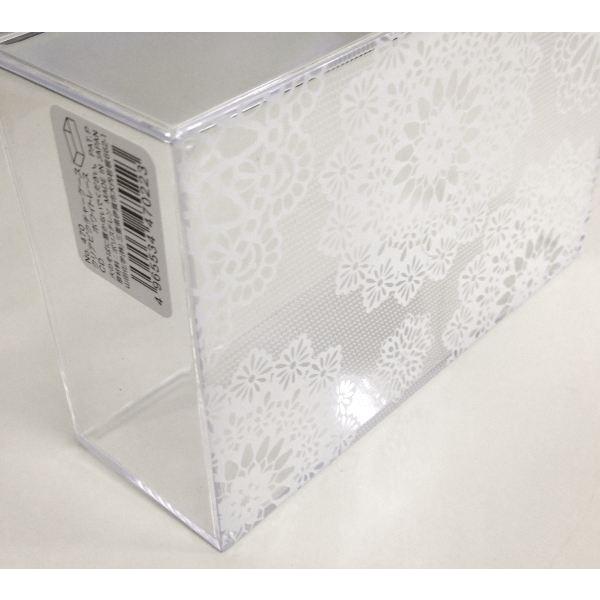 クリアピクチャーケース CD ホワイトレース 15.5×10.1×高さ5.4cm (100 