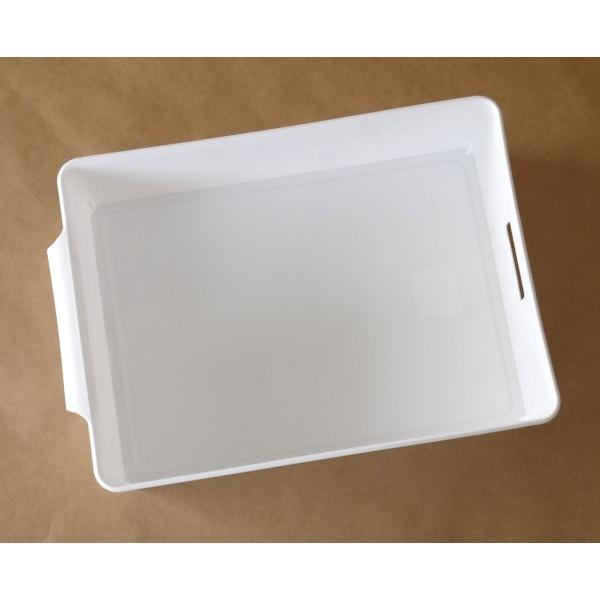 ラッセバスケット B5 ホワイト 21×30×高さ8.3cm (100円ショップ 100円