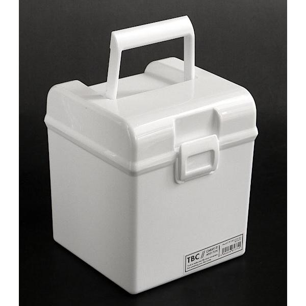 タフボックス CD ホワイト 14.6×14×高さ16.2cm : 100円雑貨&日用品卸