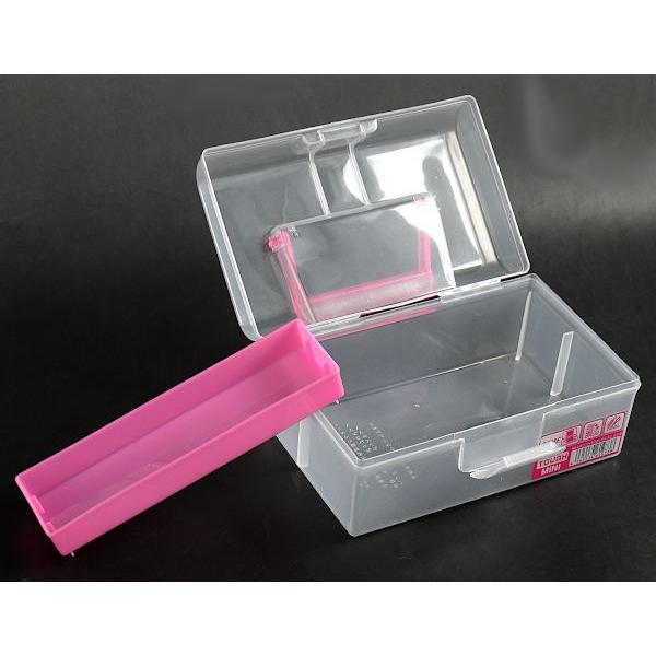 ニュータフボックス ミニ ピンク 17×11×高さ7.7cm : 100円雑貨&日用品