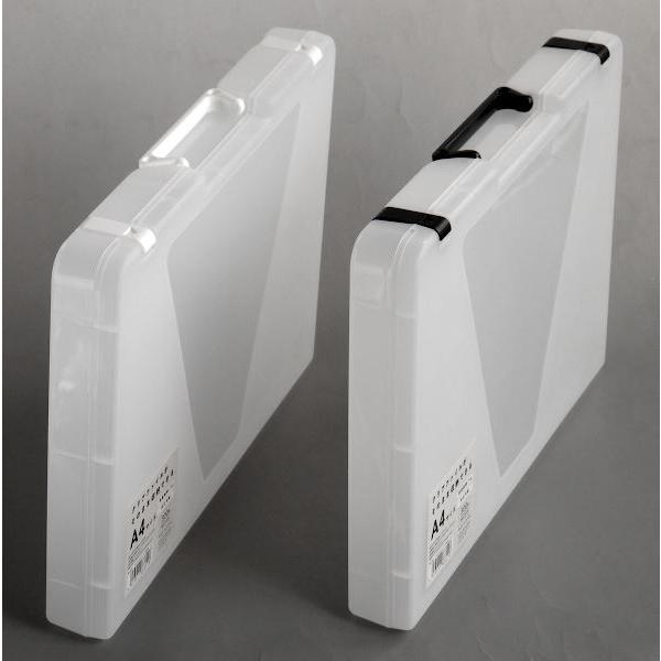A4ファイルケース 取手付 クリア 32.5×24×高さ4cm ［色指定不可