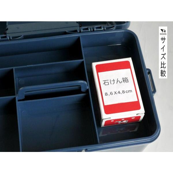 2段ストレージボックス ネイビー 28.7×20.4×高さ17.9cm : 100円雑貨