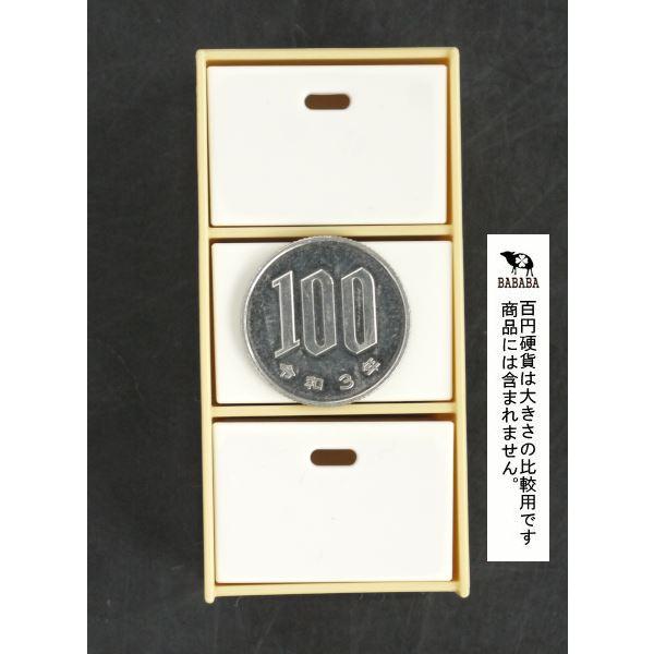 ミニチュア 3段カラーボックス 1/12スケール 3.5×2.5×高さ7.3cm ［色 