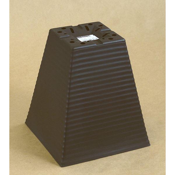 植木鉢 ウェーヴ角ポット ダークブラウン 6号(17×17×高さ19.3cm