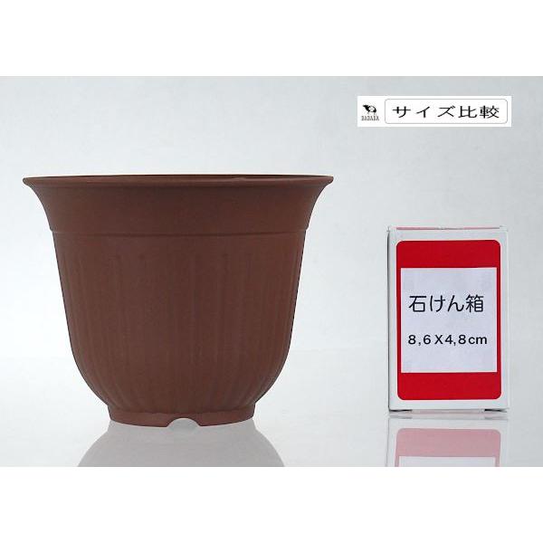 植木鉢 フラワー洋風 チョコブラウン ミニサイズ(直径15×高さ12cm) 2個