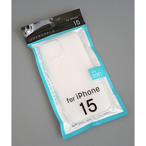 iPhone15用ケース ソフトクリア (100円ショップ 100円均一 100均一 100
