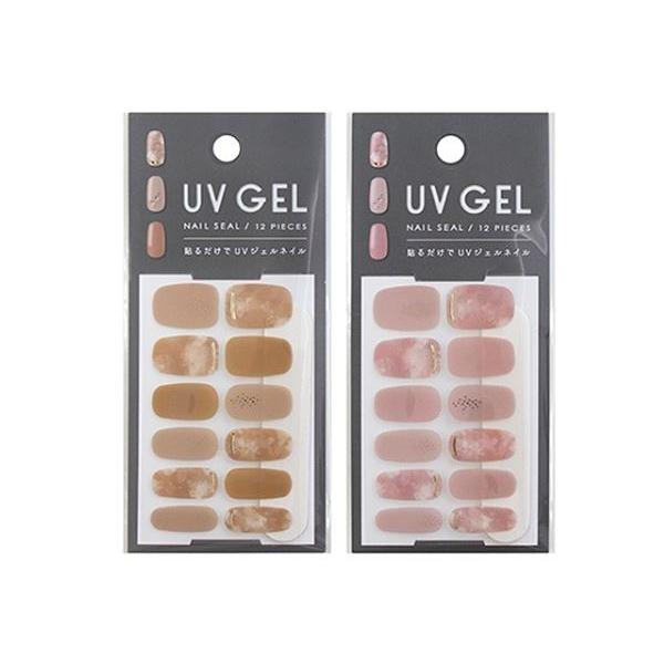 ジェルネイルシール UV GEL 2106ーHaA 12片入 爪やすり付 ［色柄指定 