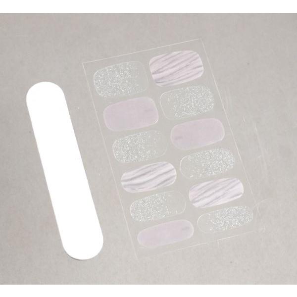 ジェルネイルシール 2207H-クリスタル 12片入 爪やすり付 ［色柄指定