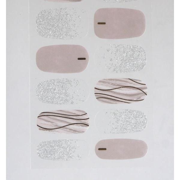 ジェルネイルシール 2207H-クリスタル 12片入 爪やすり付 ［色柄指定