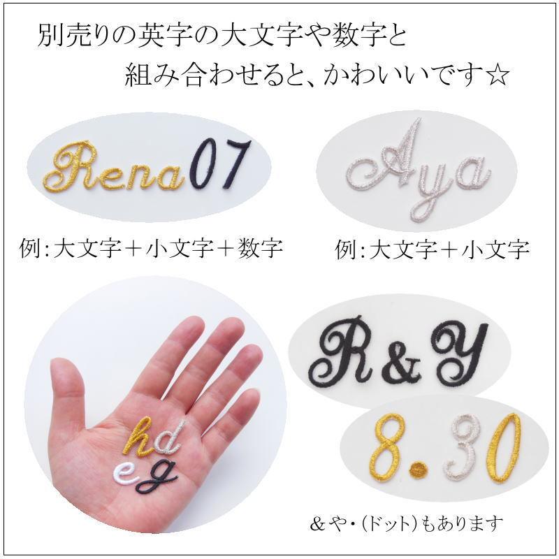 ◇オーダー品◇筆記体ワッペン（英字☆小文字☆）【1文字のお値段です