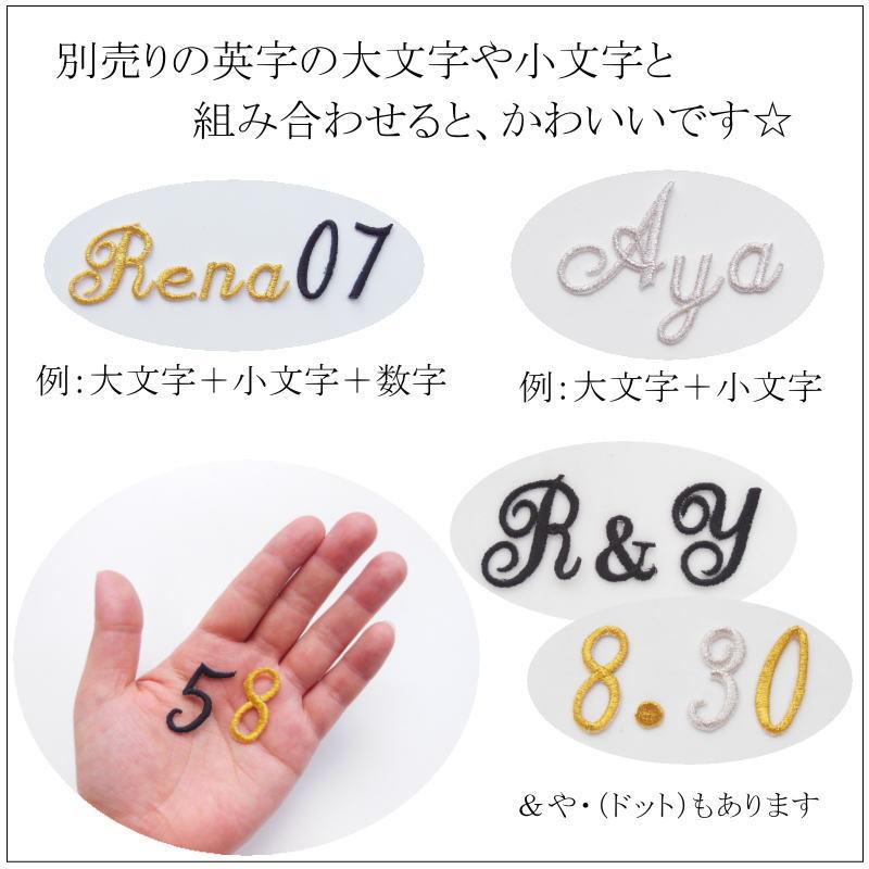 ◇オーダー品◇筆記体ワッペン（数字）【数字1文字のお値段です