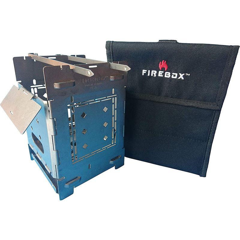日本正規品FIREBOX(ファイヤーボックス) チタン製 バーベキュー コンロ 焚火台 ストーブ 5インチ グリル (ストーブ 専用ケース)