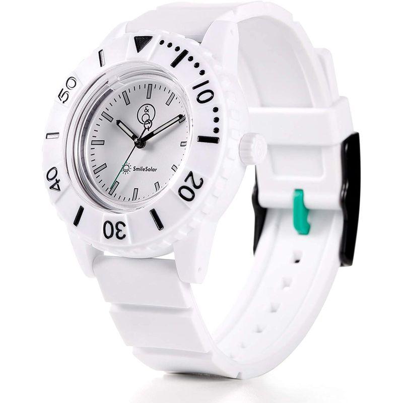 シチズン QQ 腕時計 アナログ スマイルソーラー ダイバーズ 防水 ウレタンベルト RP30-001 メンズ ホワイト メンズ腕時計  再入荷送料無料