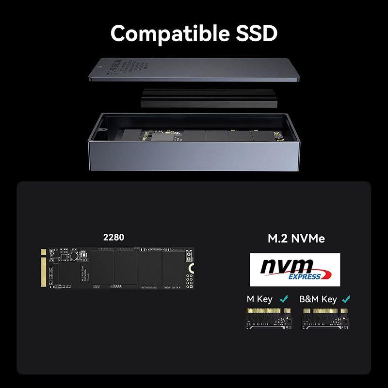 川辺堂テラスYottamaster SSD 外付けケース NVMe SSDケース 40Gbps超