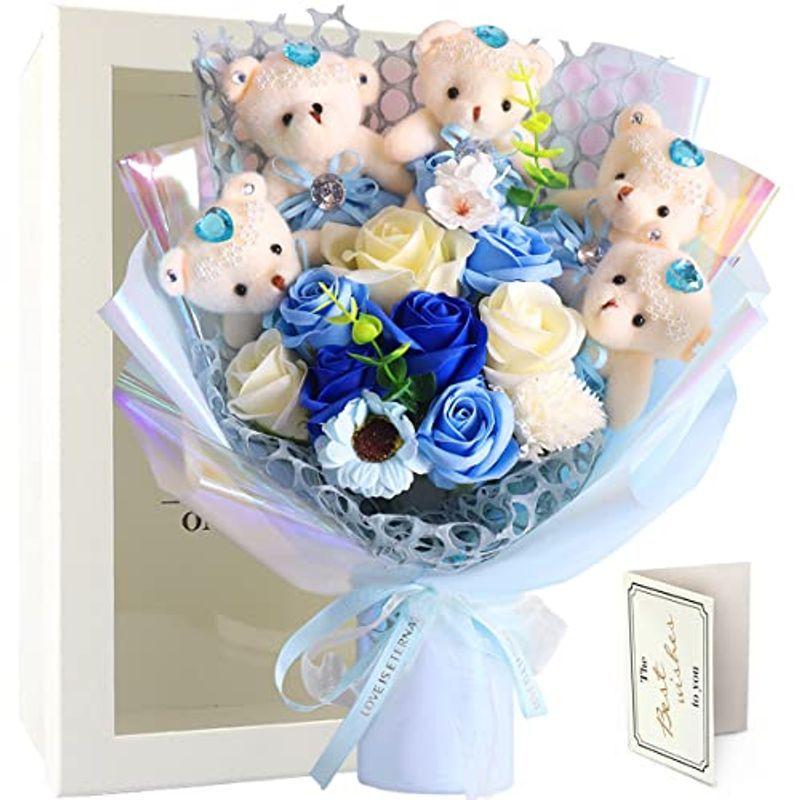 1404円 お得 Rerxn 天使フラワー Led花束 ソープフラワー 花束 ブーケ くま束 プレゼント