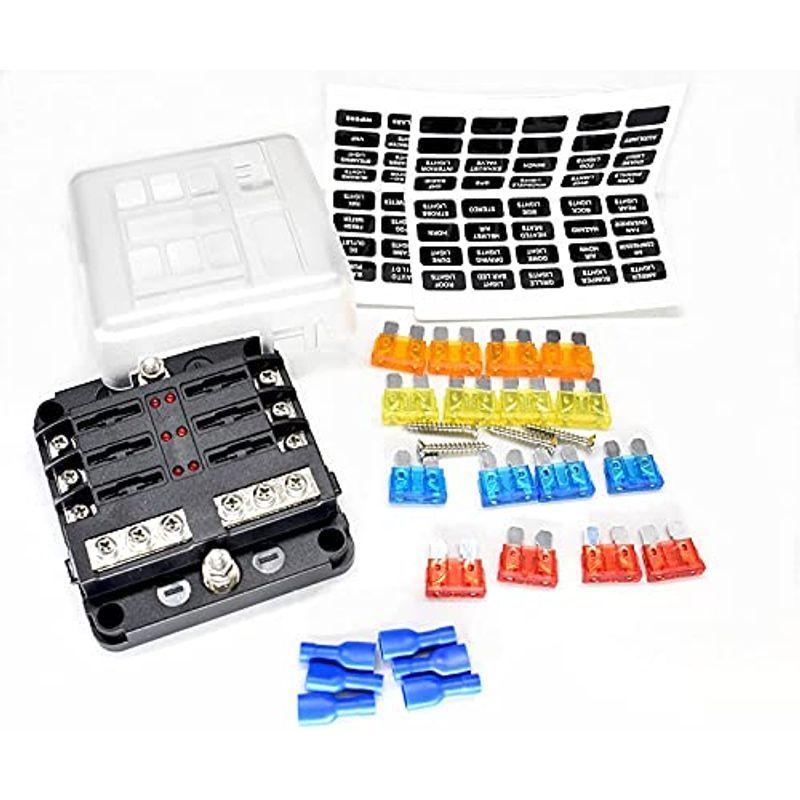 ヒューズブロックヒューズボックスホルダー 車のAto ATCヒューズブロック Led付き 定番の冬ギフト