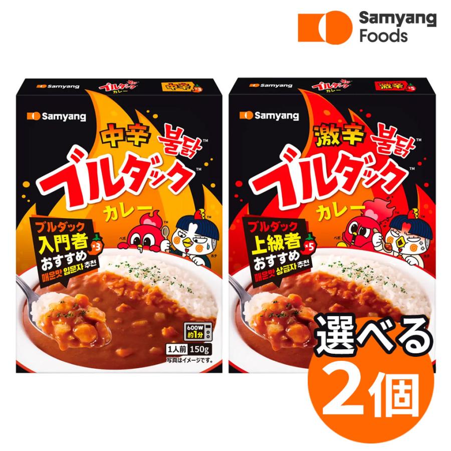 レトルトカレー ブルダックカレー 選べる 2個セット 中辛 激辛 韓国