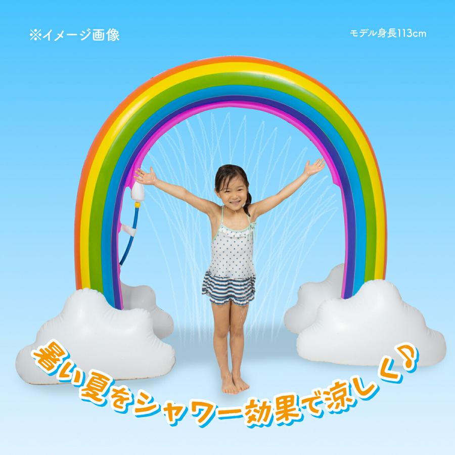 虹シャワー 噴水 水遊び おもちゃ 水遊びグッズ レインボーシャワーゲート アーチ スプラッシュ インフレータブル 暑さ対策 庭 スプリンクラー 夏 こども |  | 04