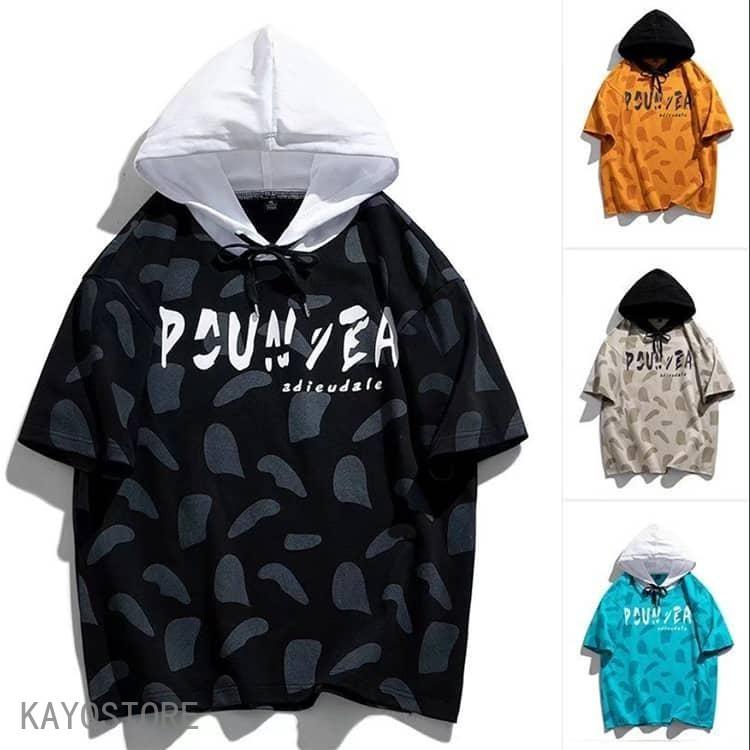 半袖 パーカー プルオーバー メンズ 半袖パーカー フード付き Tシャツ 