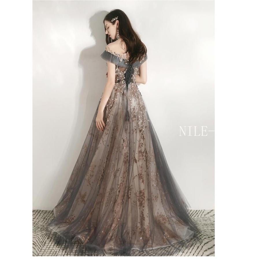 ウエディングドレス パーティードレス オフショルダー ロング丈ドレス aラインワンピース 結婚式 大きいサイズ 披露宴 二次会 謝恩会 演奏会 発表会 食事会 高級