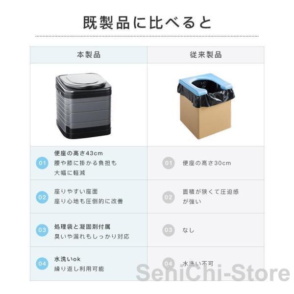 簡易トイレ 非常用 グッズ ポータブル 車中泊 キャンプ 折りたたみ トイレ 防災 介護 登山 避難 緊急 仮設 携帯 椅子 野外 便器 水洗 車内 凝固剤
