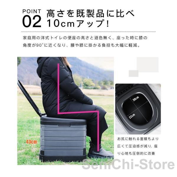 簡易トイレ 非常用 グッズ ポータブル 車中泊 キャンプ 折りたたみ トイレ 防災 介護 登山 避難 緊急 仮設 携帯 椅子 野外 便器 水洗 車内 凝固剤