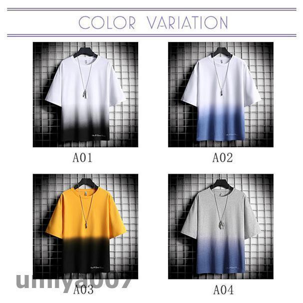 Tシャツ メンズ 半袖 グラデーションTシャツ グラデーション クルー