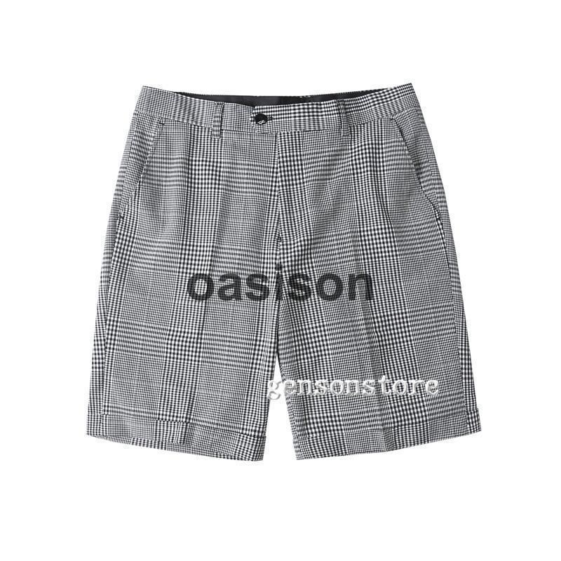 チェック柄 ハーフパンツ メンズ 夏服 スラックス チノパン スリム 5分