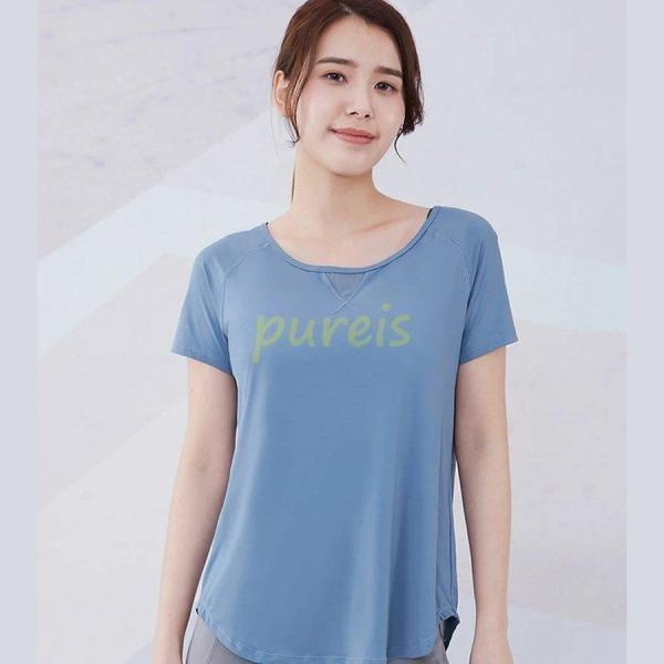 ウェア レディース 接触冷感 tシャツ 半袖 夏 スポーツウェア トップス おしゃれ 可愛い 涼しい ゆったり スポーツ_4