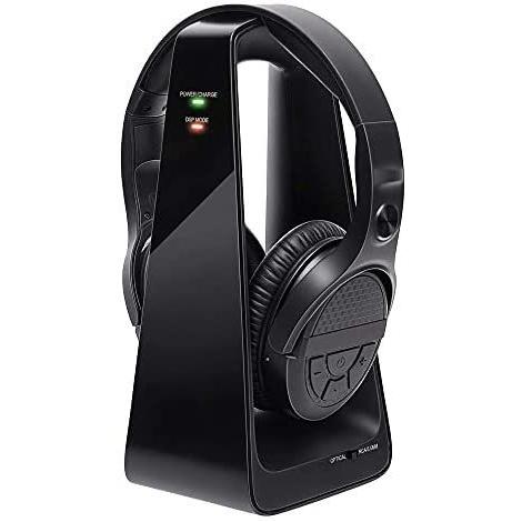 ワイヤレスヘッドホン テレビ用 コードレスヘッドホン 無線DSP Hi-Fiステレオ 最大距離45m 送信機付き 置くだけ充電 音声遅延なし TV