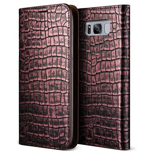 VRS Galaxy S8 Plus 対応 ケース 手帳型 本革 Genuine Croco Diary クロコ柄 ハンドメイド レザー