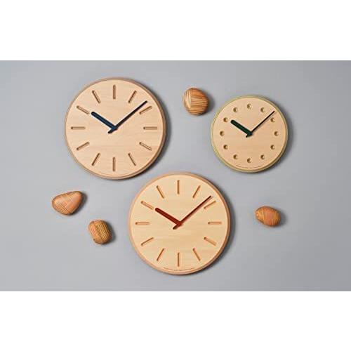 レムノス 掛け時計 アナログ 天然色木地 橙 Paper-Wood Clock ペーパー