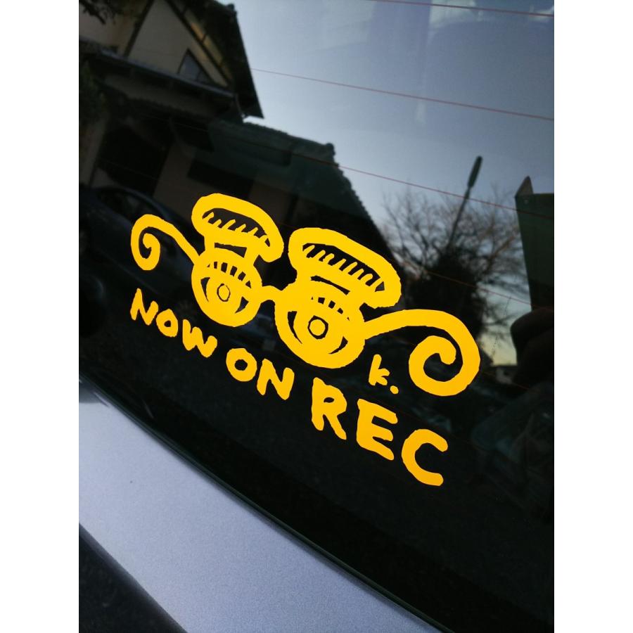 NOW ON REC　飾屋眼鏡　ドラレコステッカー　25色から選べるカッティングタイプ　かな角印おまけ　送料無料　ポイント消化 |  | 02