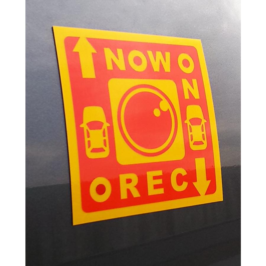 NOW ON REC　録画中　マグネットドラレコステッカー　かな角印おまけ　送料無料　ポイント消化 | 