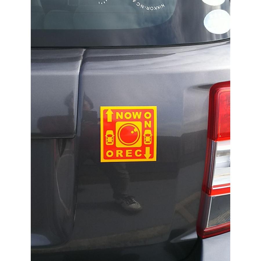 NOW ON REC　録画中　マグネットドラレコステッカー　かな角印おまけ　送料無料　ポイント消化 |  | 02