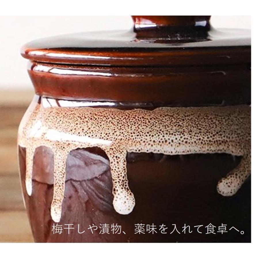 カメ壺 2号 保存容器 蓋付 梅干し 味噌 漬物 和食器 Tamaki おしゃれ かわいい 食洗機対応 電子レンジ可 7406 カザリス食器店 通販 Yahoo ショッピング