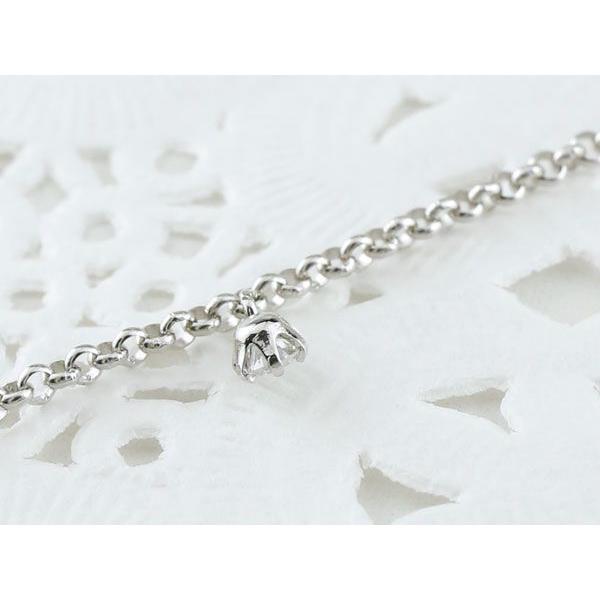 一粒ダイヤ ブレスレット プラチナ850 ダイヤモンド 0.08ct プラチナ 