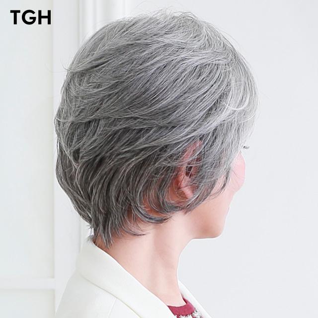 エアリーカールショート A-112 ミセスフルウィッグ プリシラ 白髪