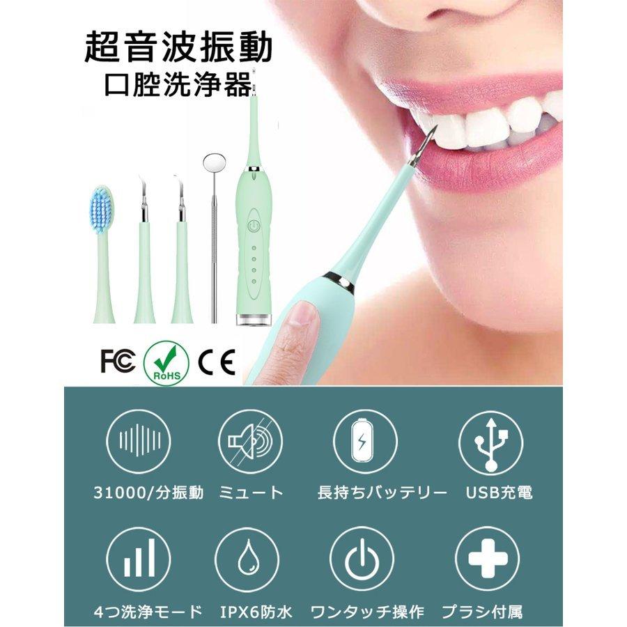 最新モデル 超音波口腔洗浄器 ヤニ取 歯茎 口腔ケア 口臭防止 歯周病