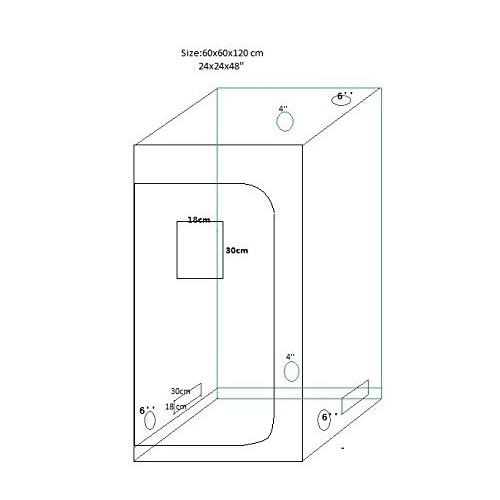 2021新発Hyindoor 60*60*120 室内水耕栽培 安全遮光なグロウテント