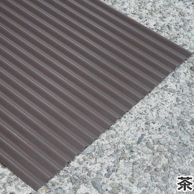 (送料無料) カラートタン波板 20枚セット 丸波 5尺(1524mm) 厚み:0.25mm カラー:ブルー・茶|kazemachi|02