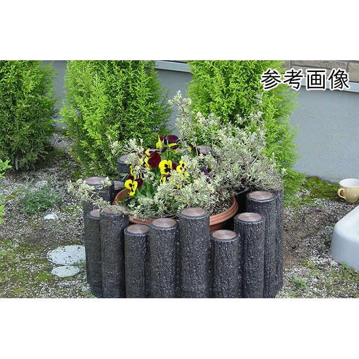 樹脂製擬木 サンポリ はなえ80φ一本杭 H200 擬木/プラ擬木/花壇材