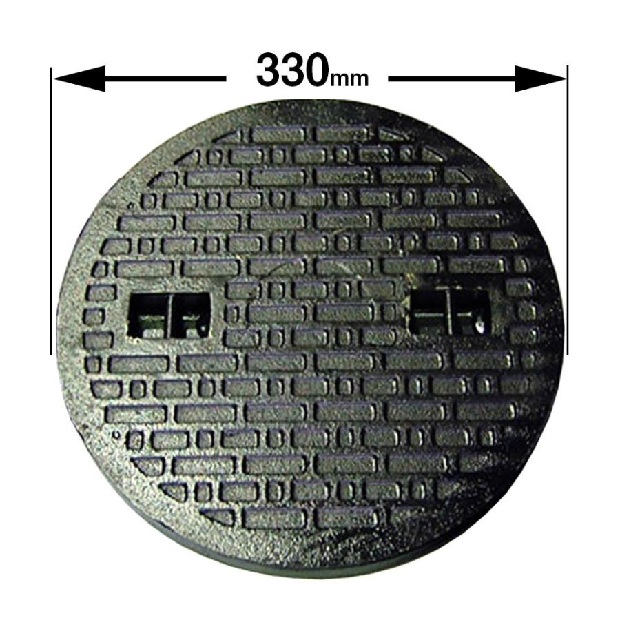 マンホール 330 鋳鉄製 マンホール 歩道用 蓋のみ フタ外径330mm (穴径295mm) MK-C-330 (耐荷重：約500kg)普及