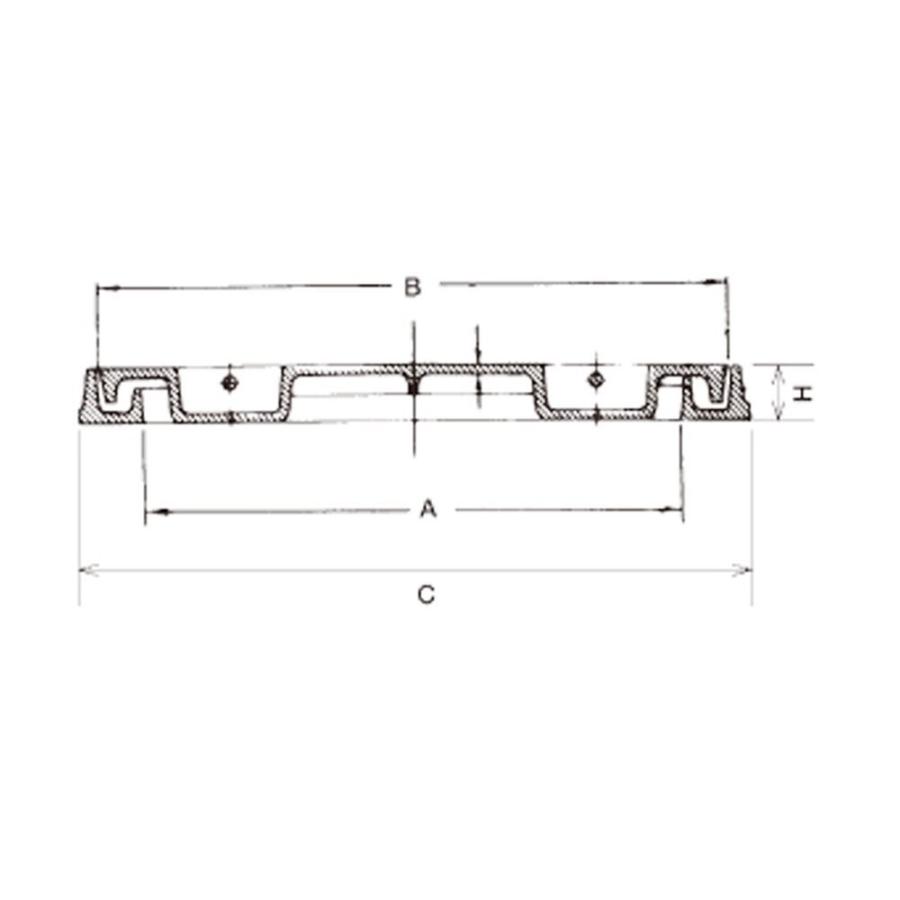 マンホール 450 鋳鉄製 歩道用 蓋枠セット フタ外径446mm (穴径395mm