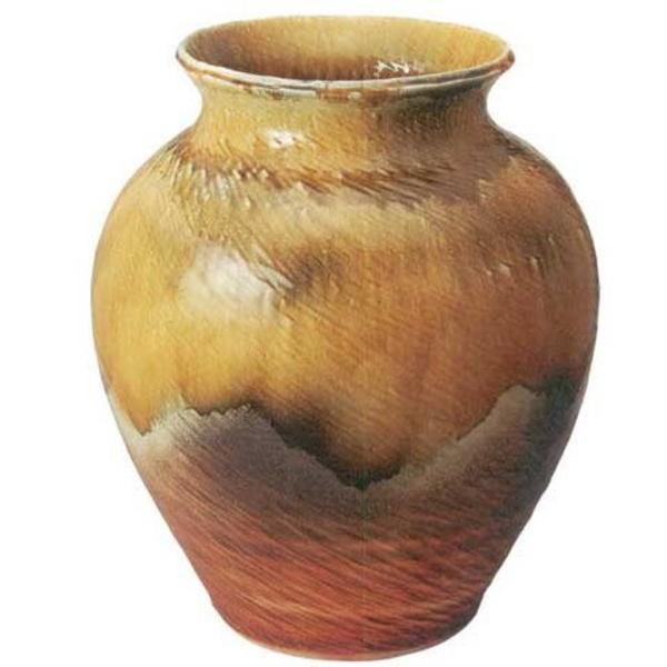 スノーブルー 萌黄ひねり大壺 20号 （信楽焼・花瓶・花入れ・花器・壺