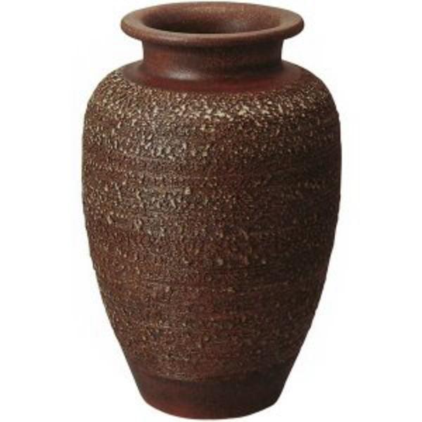 窯肌松皮壺型花瓶 20号 （信楽焼・花瓶・花入れ・花器・壺・壷・水盤