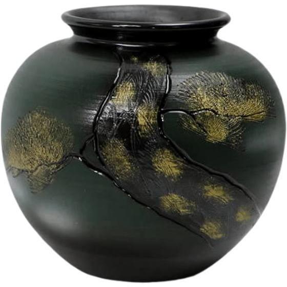 信楽焼 花器 花瓶 花入れ 金彩クシ目 高さ39cm 信楽焼 花器 花瓶 花入れ 金彩クシ目 高さ39cm