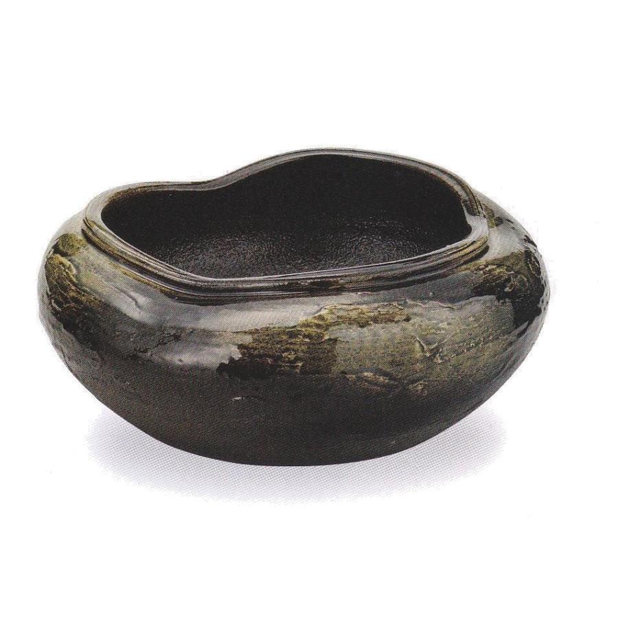 くらしを楽しむアイテム 信楽焼 陶器 水鉢 メダカ鉢 めだか鉢 金魚鉢 すれん鉢 スイレン鉢 睡蓮鉢 13号 黒ビードロ水鉢 水鉢 睡蓮鉢 蓮鉢 金魚鉢としても 鉢 プランター Aliuminium Lt