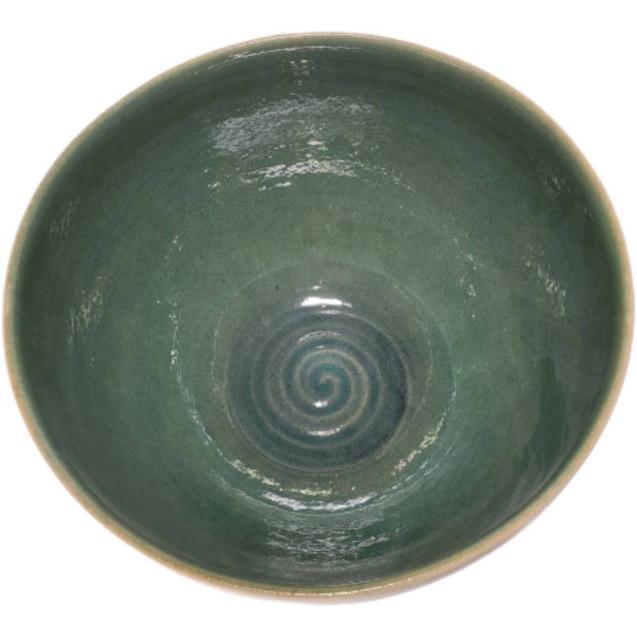 信楽焼 陶器 めだか鉢 睡蓮鉢 グリーン(大)37cm 陶器 17号絵付き水鉢